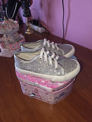 Sneakers H&M size 25 silver glitter like new