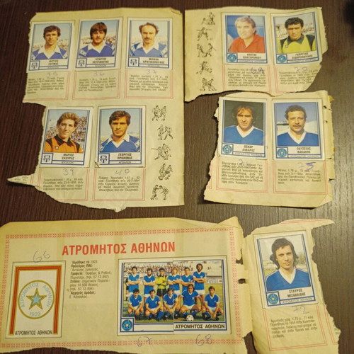 Aris Thessaloniki Football Stickers used, Panini 81 album