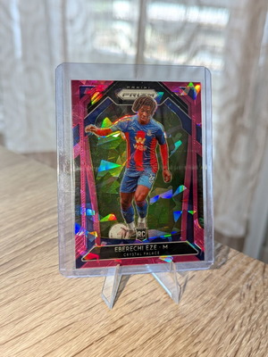 Panini Prizm Premier League Eberechi Eze Pink Ice Cracked Ice Rookie Card 63