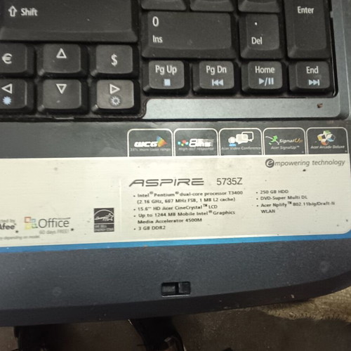 Acer Aspire 5735z used for spare parts