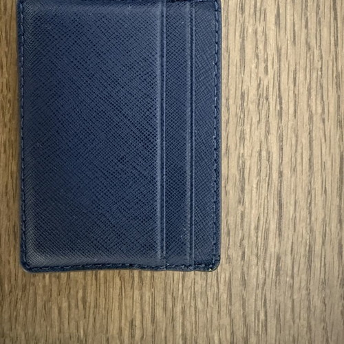 Michael Kors card holder navy blue used with gold