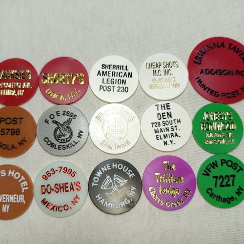 Tokens from New York Bars, pack of 15, new