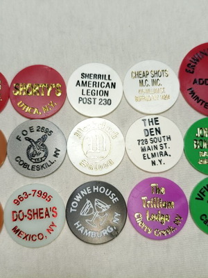 Tokens from New York Bars, pack of 15, new