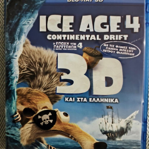Ice Age 4 Blu-Ray 3D like new, dubbed