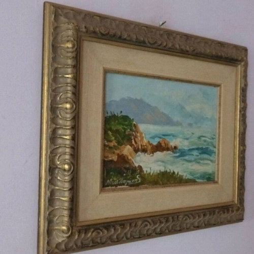 Oil painting 40x35 cm used, Lefkada theme