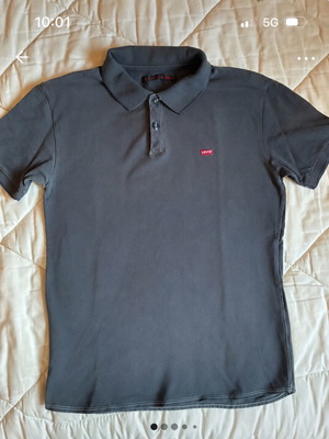 Levi's Vintage Πόλο Πουκάμισο Ανδρικό Μέγεθος M Γκρι 90s Φθαρμένο Στυλ
