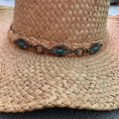 Western women's straw hat like new, beige, XL size