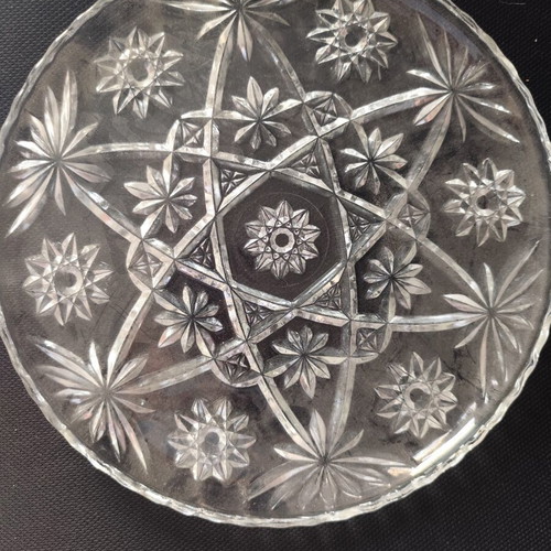 Vintage crystal serving tray