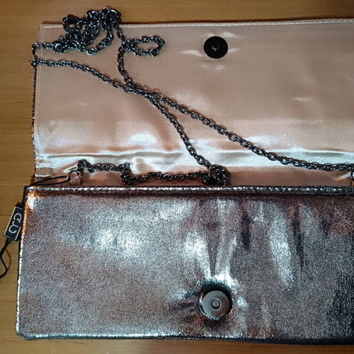Makgio copper evening clutch bag new, gold color