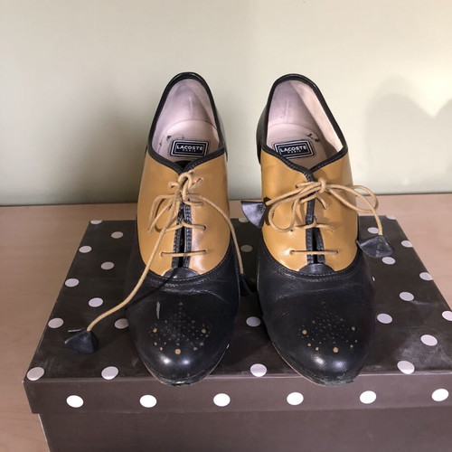 Lacoste women's leather Oxford shoes like new, size 39, colorful