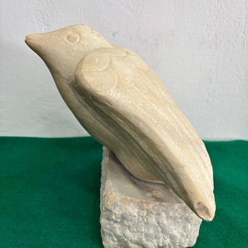 Marble folk sculpture used, bird figure, height 26cm