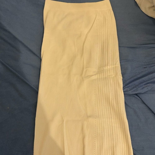 Maxi white skirt Bershka used, size M 38 10, beige accents