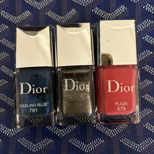 Dior nail polish set of 3, like new, decorative