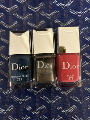 Dior nail polish set of 3, like new, decorative