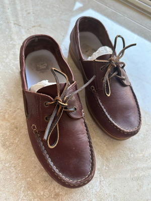 Lumberjack Sailor men's leather boat shoes size 41 like new, brown