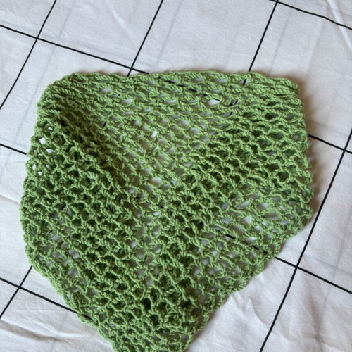 Handmade Crochet Beach Top Set Size S Green