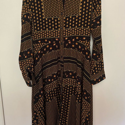 Maraislise dress with buttons, like new, black and yellow, size L