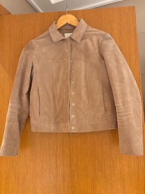 Mango leather jacket like new, beige, genuine leather
