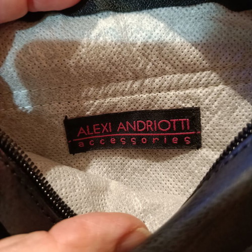 Alexi Andriotti leather bag with zipper and Lavor leather wallet gift like new