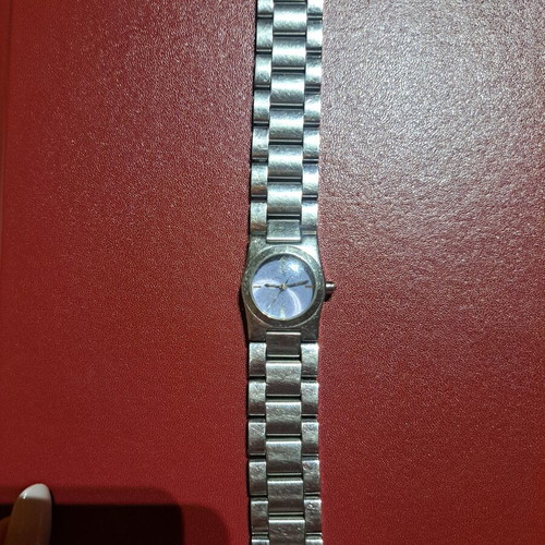DKNY women's watch used, stainless steel with turquoise dial