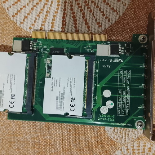 MikroTik RouterBoard 14 adapter with 2 wireless network cards used