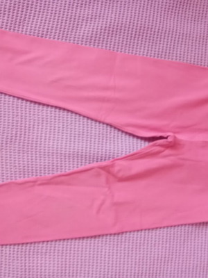 Pink leggings for girls 5-6 years, 116 cm