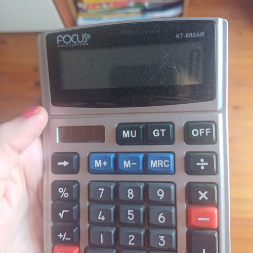 Focus KT-680AR desktop calculator, 12 digits