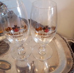 Schloss-Privat Pilsener beer glasses set of 2 new, 17 cm height