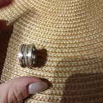 Bvlgari ring used, silver