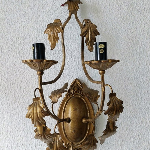 Brass wall light fixture antique style, new