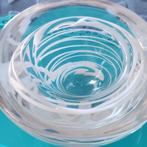 Crystal candle holder for tealight like new, Atoll series Anna Ehrner