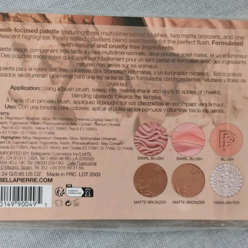 Get cheeky face palette by bellapierre new