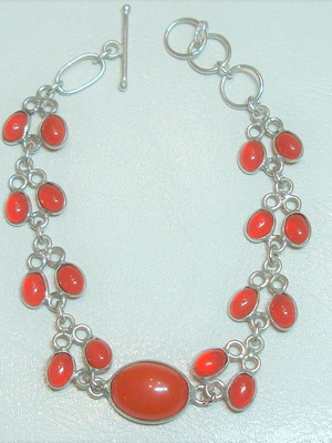 925 silver bracelet with minerals and crystals new