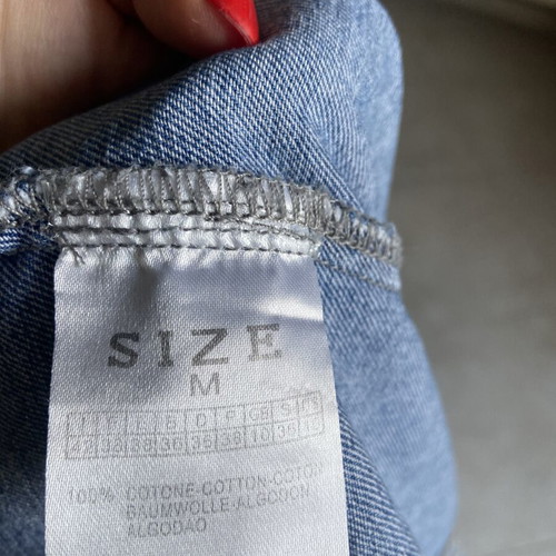 Long denim jacket, blue, size M