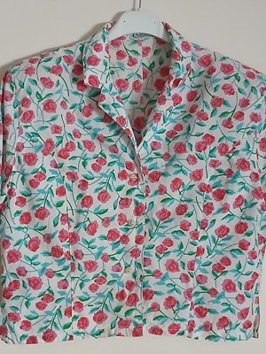 Chillytime vintage floral shirt with pink roses
