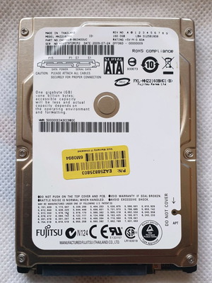 Δίσκος HDD 2.5" μεταχειρισμένος, 160GB Fujitsu ή Hitachi