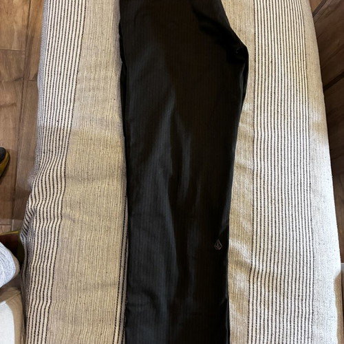 Volcom chino pants dark brown-grey with black stripe