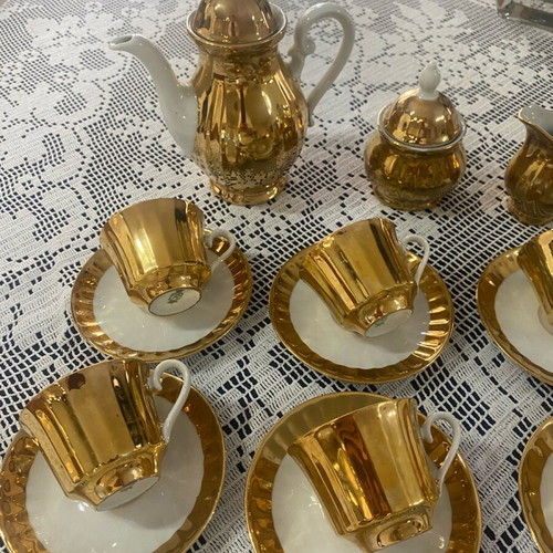 Wunsiedel Bavaria vintage porcelain coffee set like new, 15 pieces