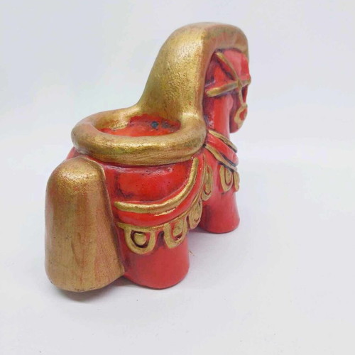Vintage Thun Bolzano ceramic horse candlestick used