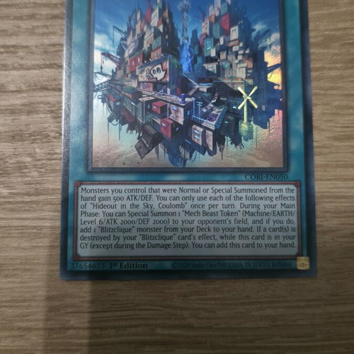 Hideout In The Sky Coulomb 1st Edition Spell Card like new