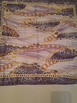 Square scarf colorful with patterns made in Italy new
