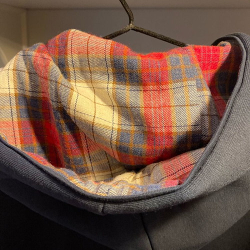 Oxford Company Men’s Zip-Up Jacket with Plaid Lined Hood, Size M, Like New