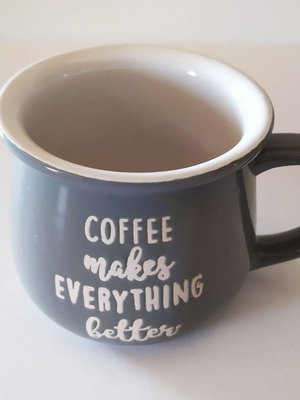 Grey mug 220ml new from Sklavenitis