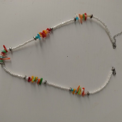 Beaded necklace 52 cm adjustable, new