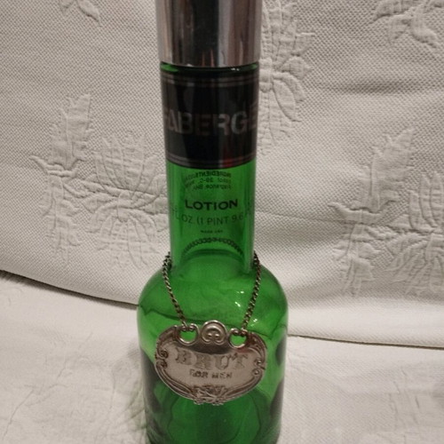 Faberge Brut men's lotion spray bottle used, collectible
