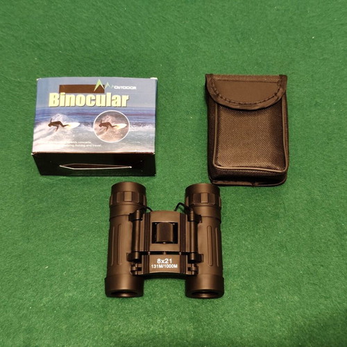 Outdoor 8x21 Portable Binoculars with Case and Box, New
