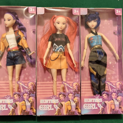 Demon Hunters set of 3 children's dolls Rumi Mira Zoey