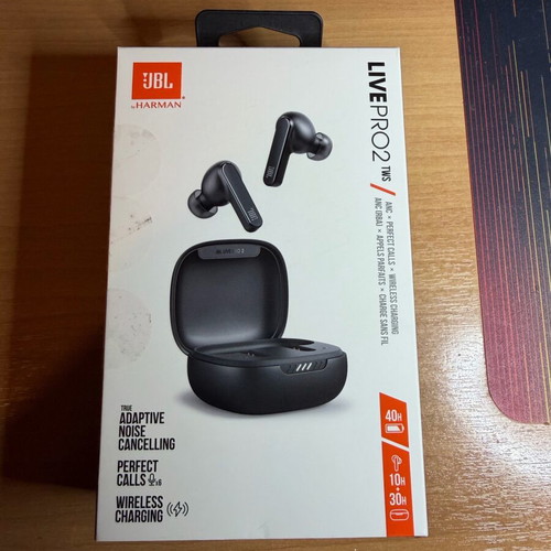 JBL Live Pro 2 TWS earbuds like new, black, with ANC