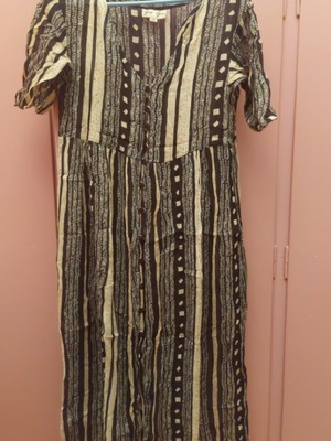 Dress one size 100% cotton with waist cord like new