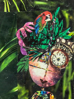 Modern art collage print 21x29 on high-quality paper new